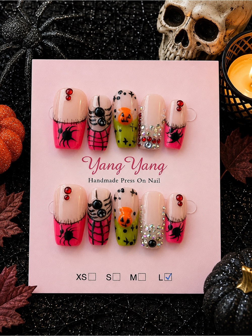 🎃 Spooky Glam Halloween Press-On Nails